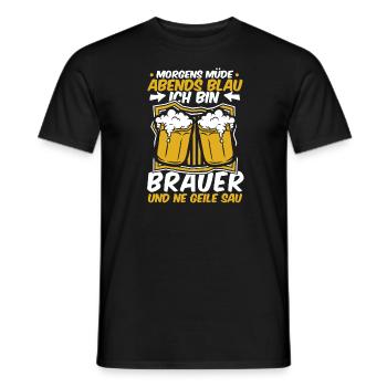 Hobbybrauer Bier Craft Beer - Männer T-Shirt - Schwarz - Vorne - AI Model Male 178 light (178cm)