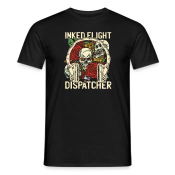 Crâne du centre de contrôle des appels d’urgence - T-shirt homme - noir - Devant - AI Model Male 178 light (178cm)