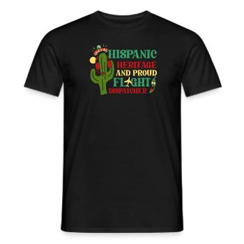 Emergency call control center operations center cactus - Men's T-Shirt - black - Front - AI Model Male 178 light (178cm)