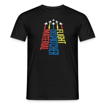Emergency call control center operations center jets - Men's T-Shirt - black - Front - AI Model Male 178 light (178cm)
