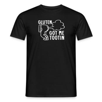 Glutenfrei Witzig - Männer T-Shirt - Schwarz - Vorne - AI Model Male 178 light (178cm)