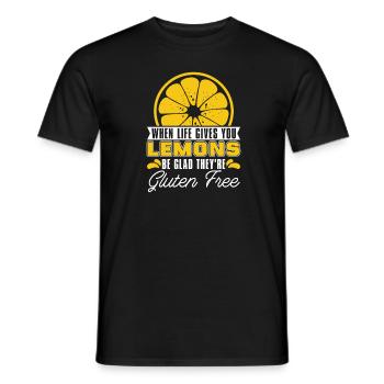 Gluten Free Funny - Men's T-Shirt - black - Front - AI Model Male 178 light (178cm)