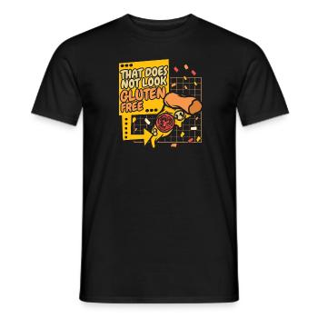 Glutenfrei Fun - Männer T-Shirt - Schwarz - Vorne - AI Model Male 178 light (178cm)