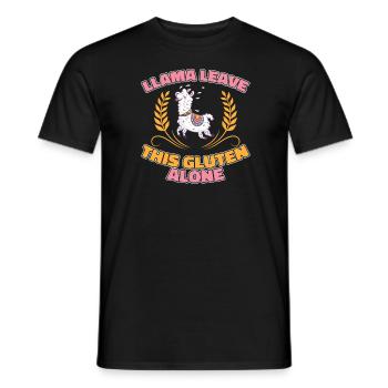 Glutenfrei Lama - Männer T-Shirt - Schwarz - Vorne - AI Model Male 178 light (178cm)