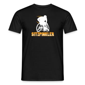 Rollstuhl Rollstuhlfahrer Lustig - Männer T-Shirt - Schwarz - Vorne - AI Model Male 178 light (178cm)
