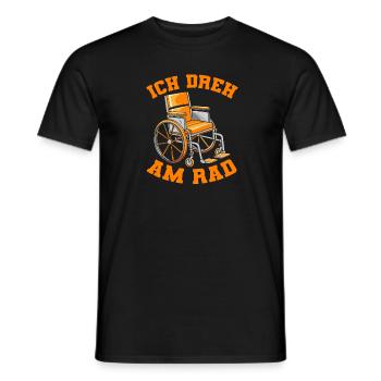Rollstuhl Rollstuhlfahrer Lustig - Männer T-Shirt - Schwarz - Vorne - AI Model Male 178 light (178cm)