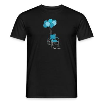 Wheelchair Wheelchair Balloons - Men's T-Shirt - black - Front - AI Model Male 178 light (178cm)