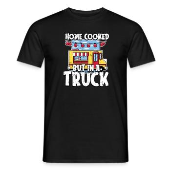 Street food funny - Men's T-Shirt - black - Front - AI Model Male 178 light (178cm)