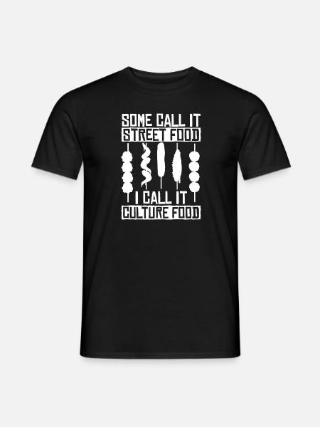 Straßenessen Kultur - Männer T-Shirt - Schwarz