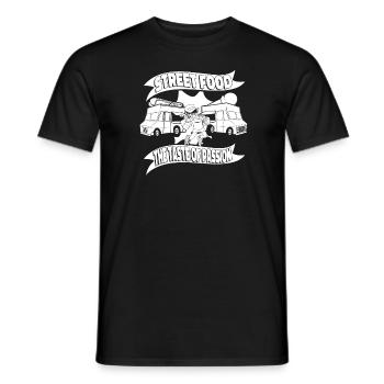 Street food - Men's T-Shirt - black - Front - AI Model Male 178 light (178cm)
