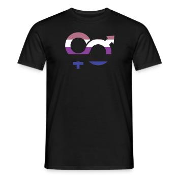 Genderfluide Symbol - Men's T-Shirt - black - Front - AI Model Male 178 light (178cm)