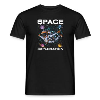 Colonisation de l’espace - T-shirt homme - noir - Devant - AI Model Male 178 light (178cm)