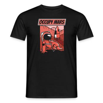 Weltraum Weltall Occupy Mars - Männer T-Shirt - Schwarz - Vorne - AI Model Male 178 light (178cm)