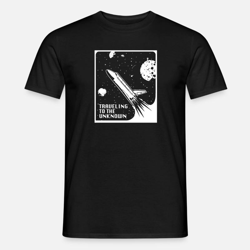 espace, espace, fusée, colonisation de l’espace - T-shirt homme - noir