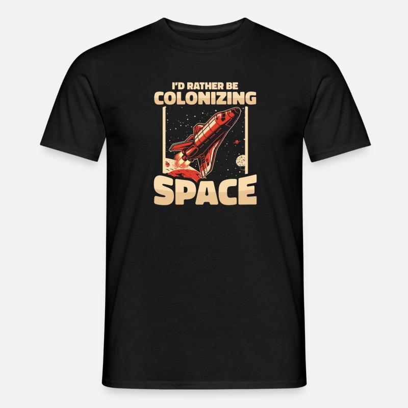 space, space, rocket, space colonization - Men's T-Shirt - black