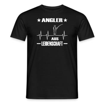 Angeln - Männer T-Shirt - Schwarz - Vorne - AI Model Male 178 light (178cm)