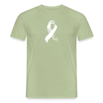 Breast cancer - Men's T-Shirt - sage - Front - AI Model Male 178 light (178cm)