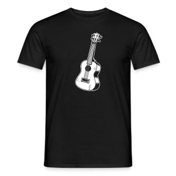 Ukulélé - T-shirt homme - noir - Devant - AI Model Male 178 light (178cm)