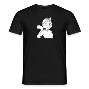 Furry Fandom Fursuits Fox - T-shirt homme - noir - Devant - AI Model Male 178 light (178cm)