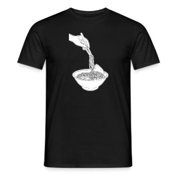 Ramen - T-shirt homme - noir - Devant - AI Model Male 178 light (178cm)