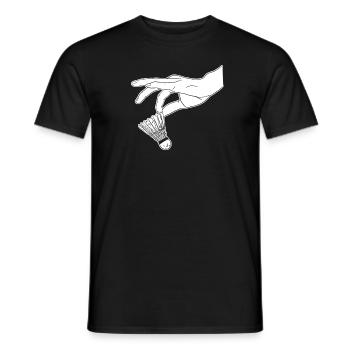 Badminton Federball - Men's T-Shirt - black - Front - AI Model Male 178 light (178cm)