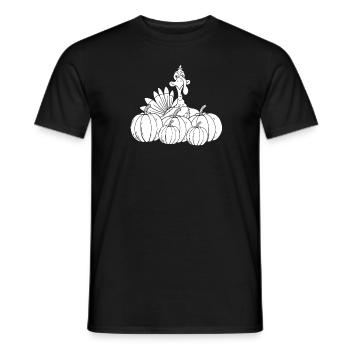 Thanksgiving Pumpkin - Men's T-Shirt - black - Front - AI Model Male 178 light (178cm)