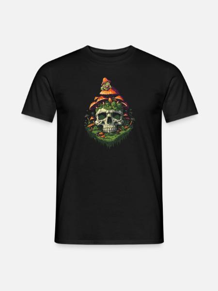 Mushroom Pickers Mushrooms Skull - Men's T-Shirt - black