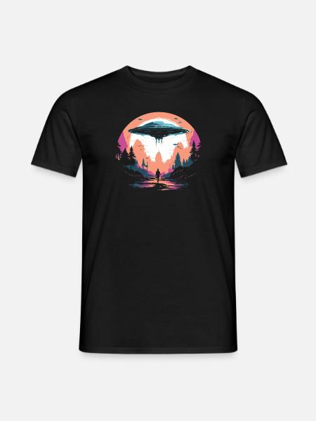 Alien Außerirdischer - Männer T-Shirt - Schwarz