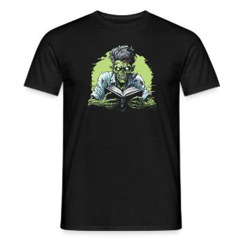 Rat de bibliothèque rat de bibliothèque zombie - T-shirt homme - noir - Devant - AI Model Male 178 light (178cm)