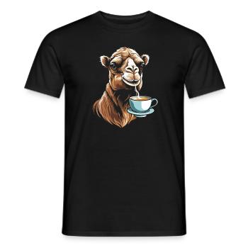 Camel Coffee - Men's T-Shirt - black - Front - AI Model Male 178 light (178cm)