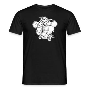 Joueur de basket-ball T Rex - T-shirt homme - noir - Devant - AI Model Male 178 light (178cm)