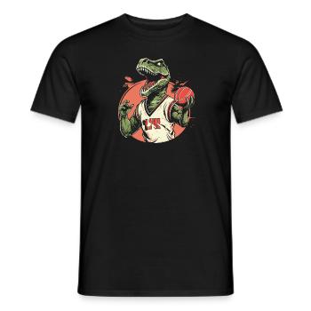 Joueur de basket-ball T Rex - T-shirt homme - noir - Devant - AI Model Male 178 light (178cm)
