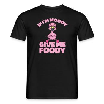 Flamingo Drôle Si Je Suis De Mauvaise Humeur Donnez-Moi Gourmand - T-shirt homme - noir - Devant - AI Model Male 178 light (178cm)