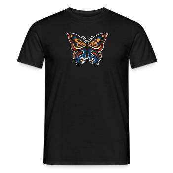 Schmetterling Tribal Butterfly - Men's T-Shirt - black - Front - AI Model Male 178 light (178cm)