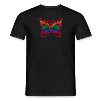 Butterfly Rainbow Tribal Butterfly - Men's T-Shirt - black - Front - AI Model Male 178 light (178cm)