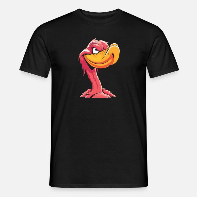 Flamingo Witzig - Männer T-Shirt - Schwarz