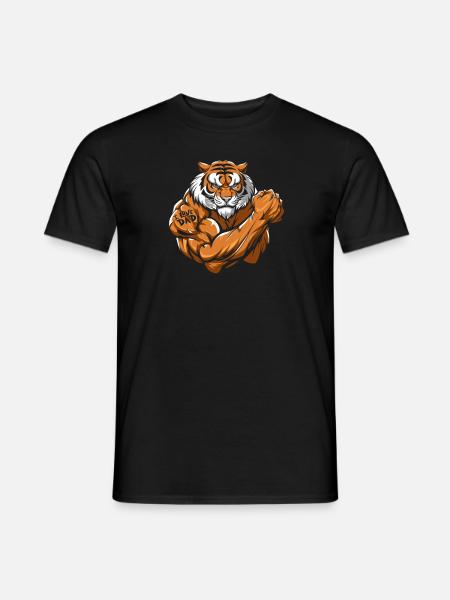 Tiger I Love Dad - Männer T-Shirt - Schwarz