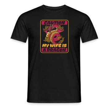 Année du Dragon 2024 - T-shirt homme - noir - Devant - AI Model Male 178 light (178cm)