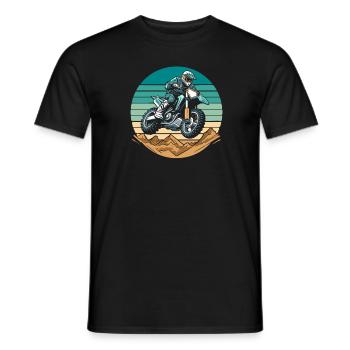 Mx Motocross Dirt Bike - T-shirt homme - noir - Devant - AI Model Male 178 light (178cm)
