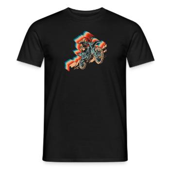 Mx Motocross Dirt Bike - T-shirt homme - noir - Devant - AI Model Male 178 light (178cm)