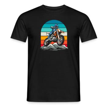Mx Motocross Dirt Bike - T-shirt homme - noir - Devant - AI Model Male 178 light (178cm)