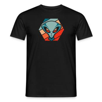 Alien Außerirdischer - Männer T-Shirt - Schwarz - Vorne - AI Model Male 178 light (178cm)