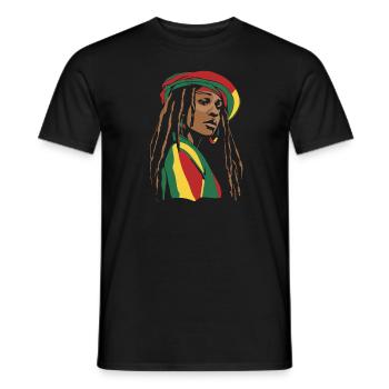 Rasta Hair Dreadlocks Dreads - Men's T-Shirt - black - Front - AI Model Male 178 light (178cm)
