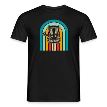 Frisbee Golf Disc Golf - Männer T-Shirt - Schwarz - Vorne - AI Model Male 178 light (178cm)