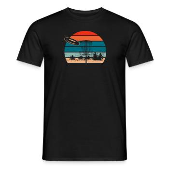 Frisbee Golf Disc Golf - Männer T-Shirt - Schwarz - Vorne - AI Model Male 178 light (178cm)