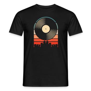 Vinyl Record Collector - Men's T-Shirt - black - Front - AI Model Male 178 light (178cm)
