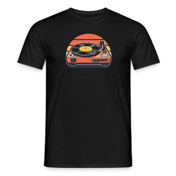 Vinyl Record Collector - Men's T-Shirt - black - Front - AI Model Male 178 light (178cm)