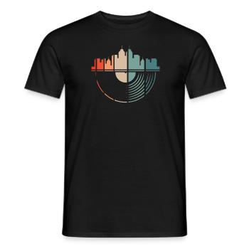 Vinyl Record Collector - Men's T-Shirt - black - Front - AI Model Male 178 light (178cm)