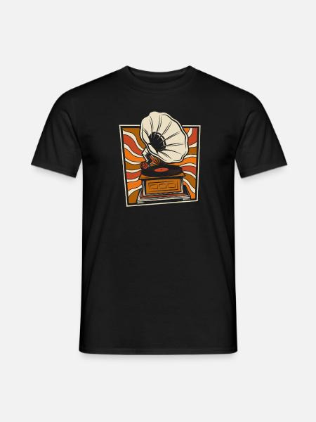Collectionneur de disques vinyles - T-shirt homme - noir
