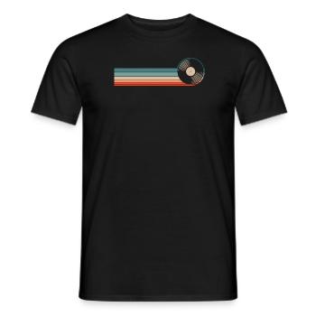 Vinyl Record Collector - Men's T-Shirt - black - Front - AI Model Male 178 light (178cm)